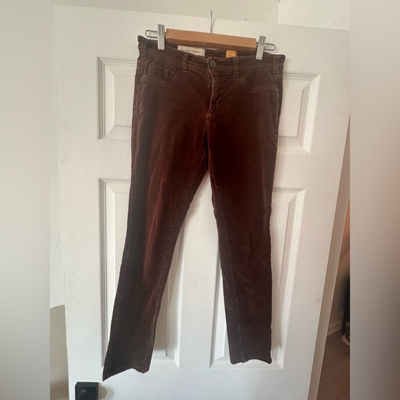 Pilcro & the Letterpress Brown Serif Skinny Corduroy Pants, Size: 28 - Picture 3 of 9